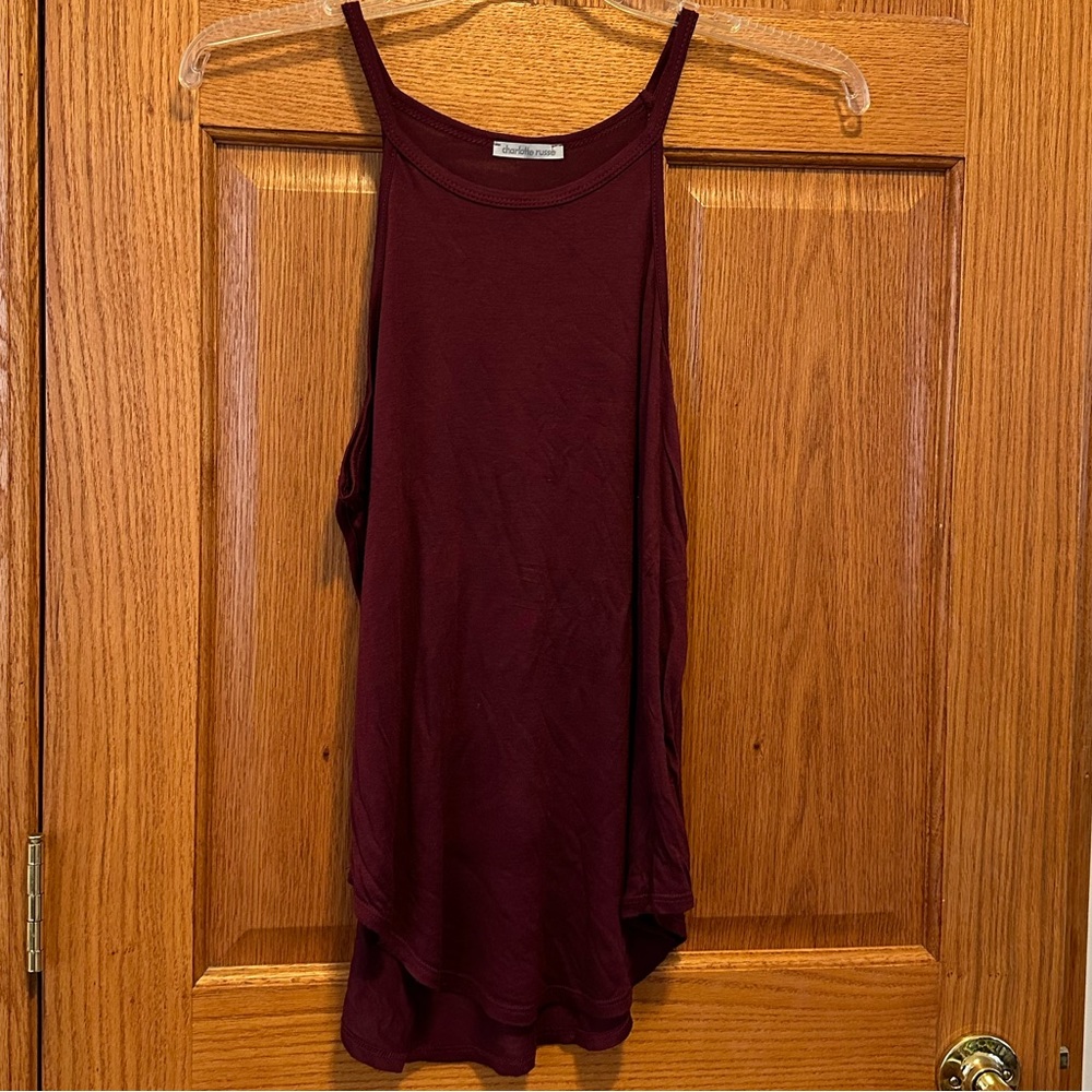Maroon Sleeveless Top